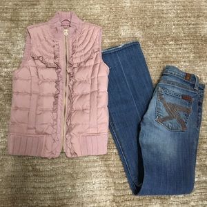 Juicy Couture dusty rose ruffle vest